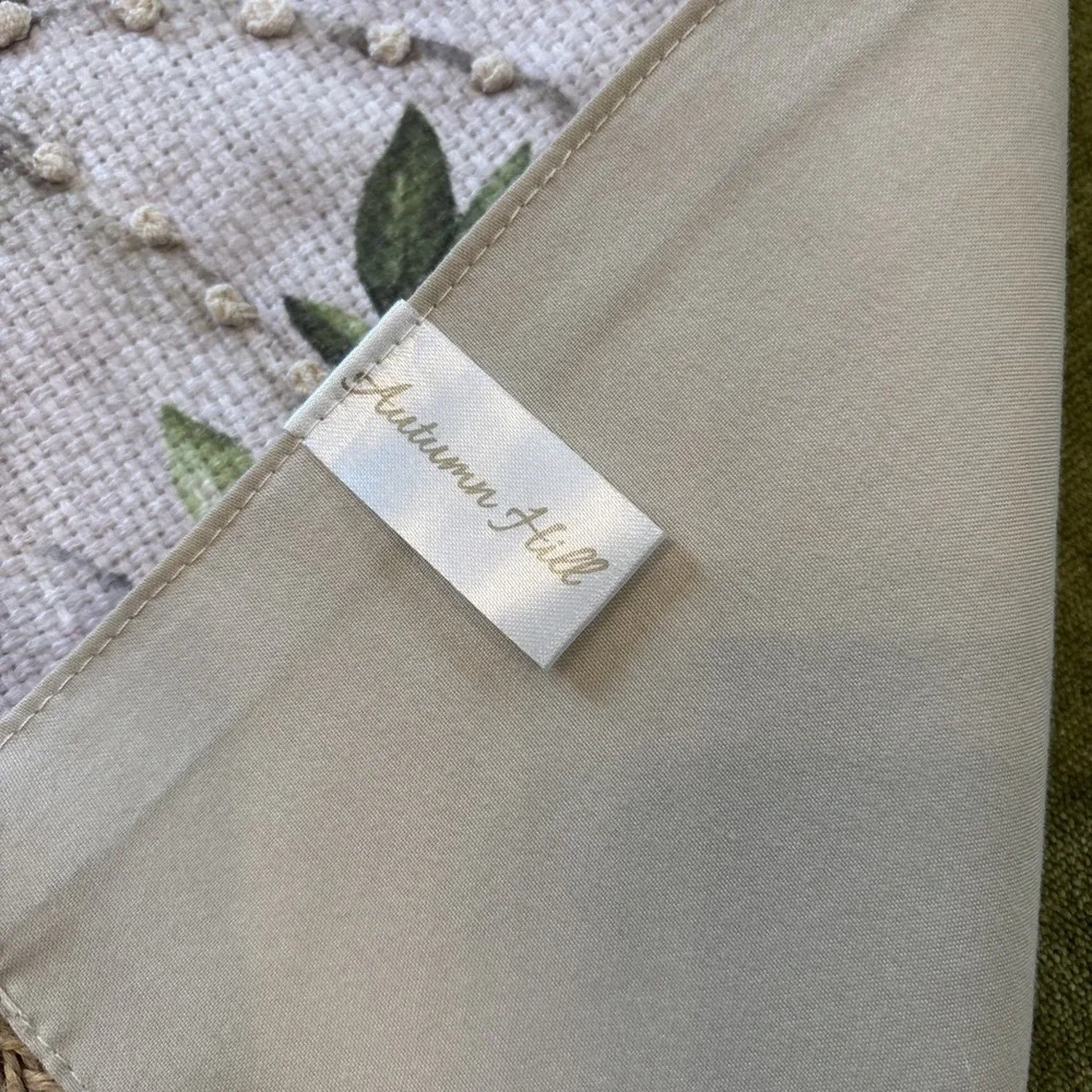 Autumn‎ Hill Harvest Runner White Linen Burlap Gourd Modern Farmhouse 13.5x73